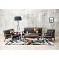 Baxton Studio Mid-Century Masterpieces 3PC Sofa Set-Brown 106-5404-5405-5406